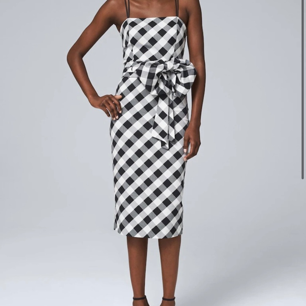 SALE‼️ GINGHAM SHEATH DRESS WITH REMOVABLE BELT